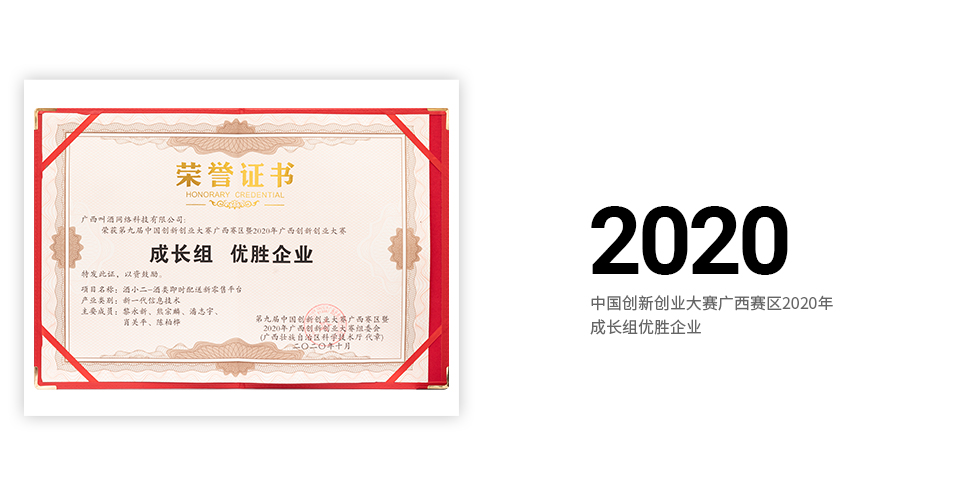 中国创新创业大赛广西赛区2020年成长组优胜企业